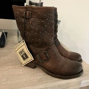 Frye Jenna stud boots worn twice by original posher and has original box.